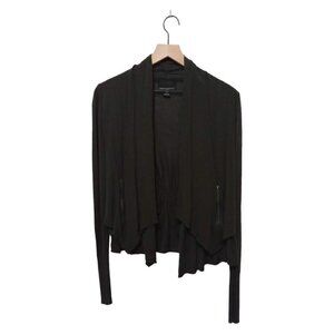 Cynthia Rowley Slate Gray Knit Waterfall Front Open Long Sleeve Cardigan Sz S